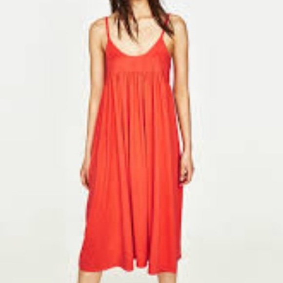 Zara orange empire waist sundress - Picture 2 of 11
